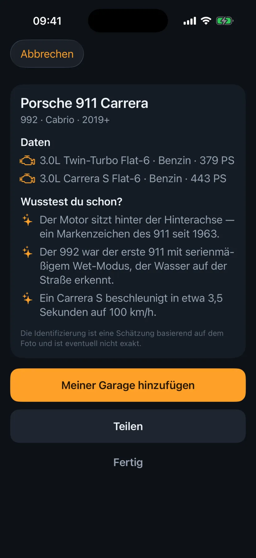Car Spotter erkennt jedes Auto